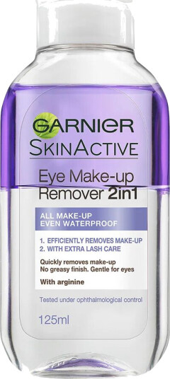 Garnier Skin Active Eye Makeup Remover 2in1 125 ml Sminkefjerner Garnier Skin Active Eye Makeup Remover 2in1 125 ml Sminkefjerner