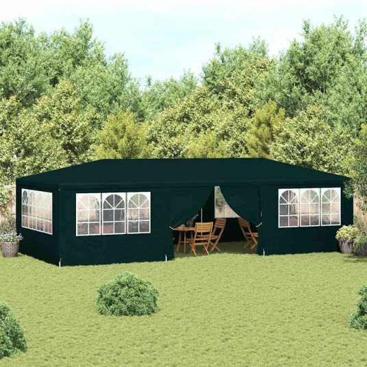 vidaXL Profesjonelt festtelt med sidevegger 4x9 m grønn 90 g/m² vidaXL Profesjonelt festtelt med sidevegger 4x9 m grønn 90 g/m²