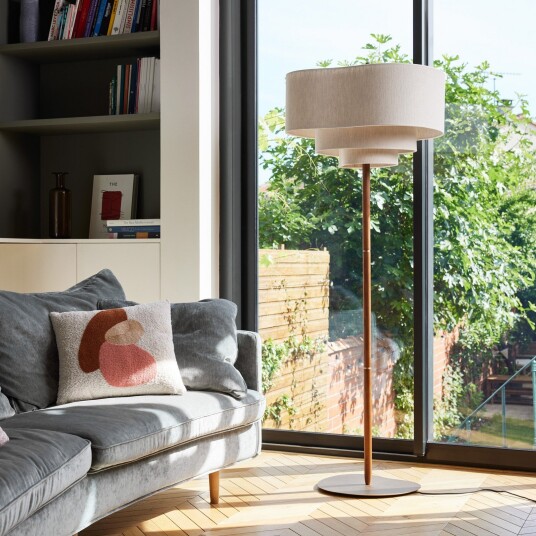 Gulvlampe MARKET SET Pebble Beige Stue Stoff / Tekstil Design 174 Beige