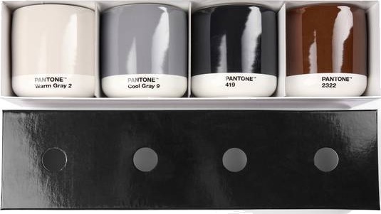 PANTONE Lattekopp, dobbeltvegg, 220ml, Warm Gray, Cool Gray, Bro