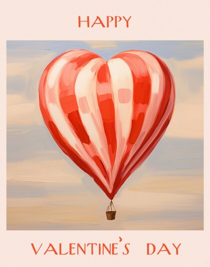 Namly Design Plakat Hjerte Luftballong Valentinsdagen POSTERWMEQI7