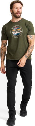 Revolutionrace Easy Graphic Logo T shirt Slim Fit Herre Moonlit Ocean XL Herre Overdeler T skjorter