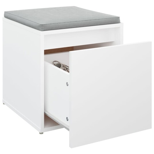 vidaXL Oppbevaringsskap hvit 40,5x40x40 cm konstruert tre vidaXL Oppbevaringsskap hvit 40,5x40x40 cm konstruert tre