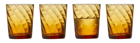 Lyngby Glas Vienna vannglass 30 cl 4-pakning Amber