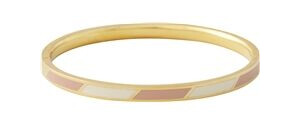 Design Letters Striped Candy Bangle Beige