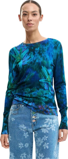 Desigual Dame Strikkevarer Blå L, Desigual Dame Strikkevarer Blå L,