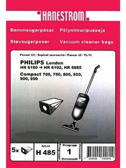 Haneström Støvsugerposer papir 5st. DU12030
