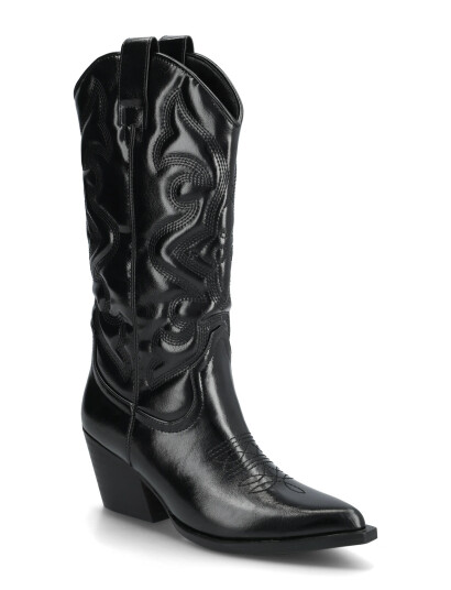 Bianco Biajody Western Boot Faux Leather - Black - 39