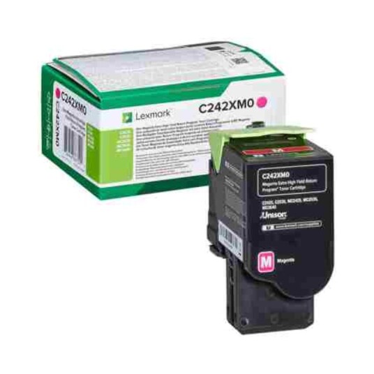 Lexmark MC 2425 M Extra High Yield Return Program Toner - C242XM0 Original - Magenta 3500 sider