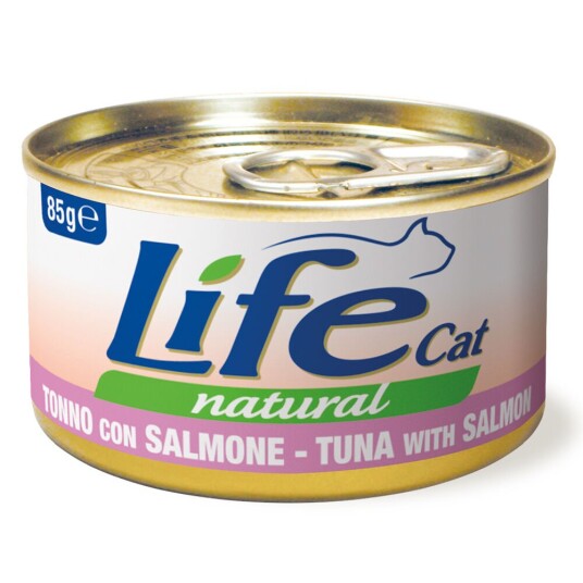 Life Cat Wet Lifecat Natural Adult Våtfôr For Katter 24 X 85 G Tunfisk Med Laks