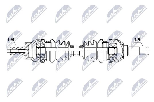 Nty Drivaksel NTY NPW VV 157