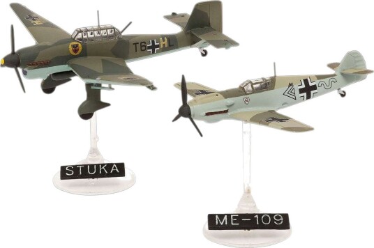 Revell Messerschmitt Bf 109E & Junkers Ju 87B Stuka Modellfly Byggesett 1:144