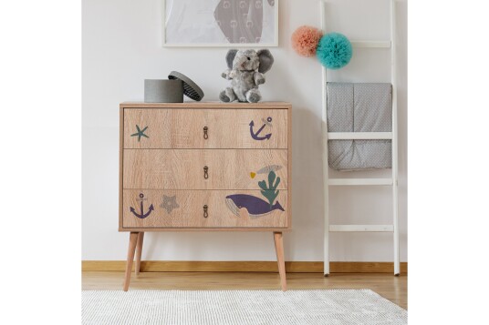 Bertoaria Kommode 80x89 cm Brun   Hanah Home
