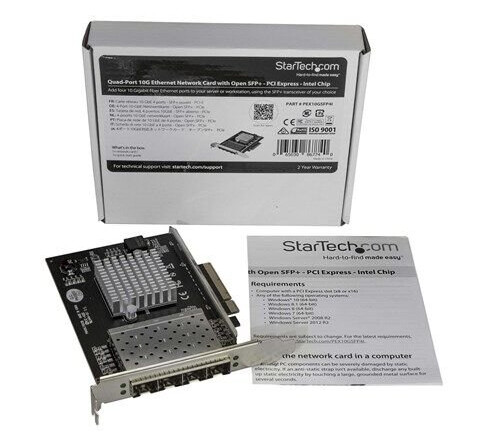 StarTech.com Quad-Port SFP+ Server Network Card - PCI Express - Intel XL710 Chip - netværksadapter StarTech.com Quad-Port SFP+ Server Network Card - PCI Express - Intel XL710 Chip - netværksadapter