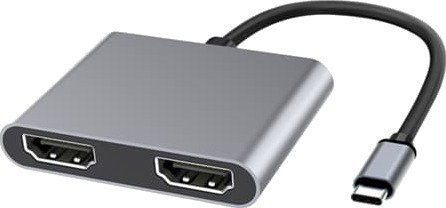 HDMI-veksler: En USB C-inngang, to uttak HDMI-veksler: En USB C-inngang, to uttak