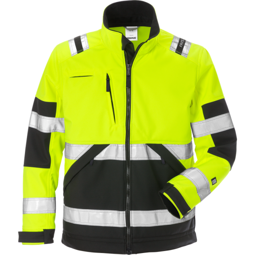 Fristads Softshelljacka 4083 Wyh, Klass 2 Varsel Gul/svart L