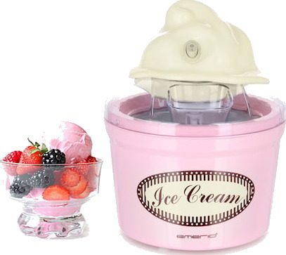 Emerio Iskremmaskin Retro Rosa 1,2L med 40 min Innfrysingstid