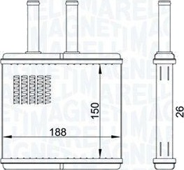 Varmeapparat register MAGNETI MARELLI 350218437000