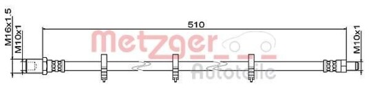 Bremseslange METZGER 4111486