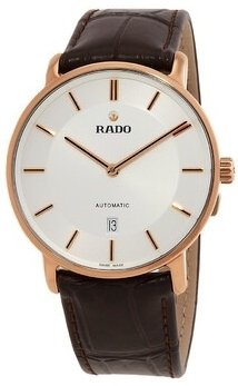 Rado Herreklokke R14068036 DiaMaster Thinline Sølvfarget/Lær Ø40.3