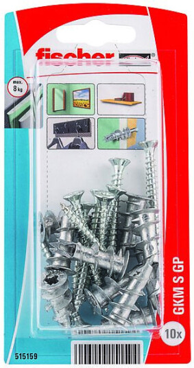 Fischer gipsanker driva nylon 1 12 m bk 5 stk pr nv