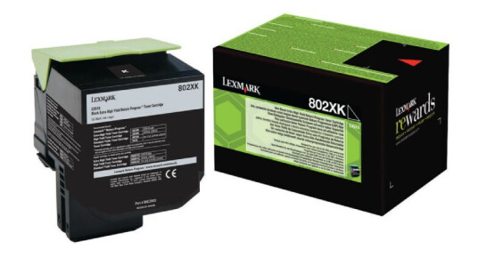 Lexmark 802XK BK Toner - 80C2XK0 Original - Svart 8000 sider Lexmark 802XK BK Toner - 80C2XK0 Original - Svart 8000 sider