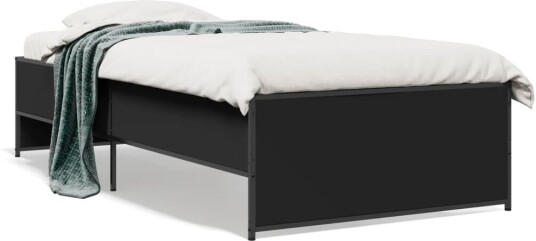 Sengeramme svart 90x200 cm konstruert tre og metall 8721012987678