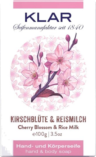 Klar Seifen Cherry Blossom & Rise Milk Soap 100 g Klar Seifen Cherry Blossom & Rise Milk Soap 100 g