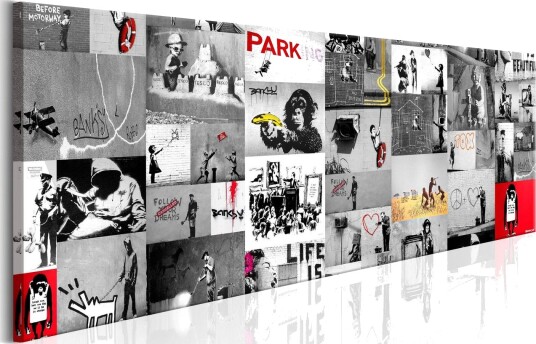 Bilde Street Art Banksy Ii 150x50 Artgeist sp. z o. o.