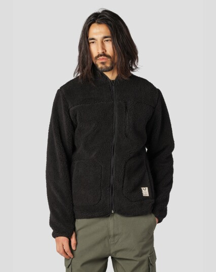 Fat Moose Pine Fleece Jacket Svart Fat Moose Pine Fleece Jacket Svart