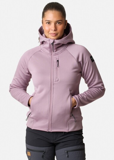 Swedemount Lofoten Tech Stretch Hood W Pale Mauve 34 Fleecetrøyer