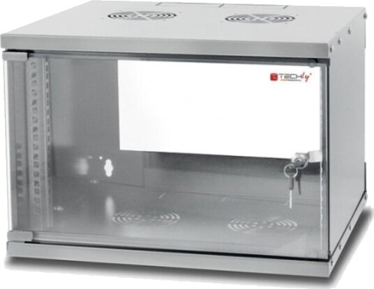 Techly I-Case El-1009G32 Veggmonterbar Hylle 9U 50 Kg Nøkkellås 14.7 Kg Grå