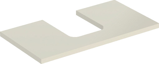 GEBERIT ONE bordplate 900x470x30mm utskjæring i midten for høy kompakt kum