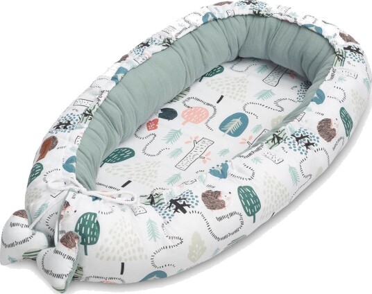 Sensillo Musselin Babynest 80x45 Cm Smaragd Pinnsvin Sensillo Musselin Babynest 80x45 Cm Smaragd Pinnsvin