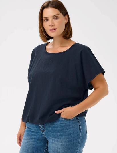 Kaffe Curve Kcnana Ss Blouse   Navy   54