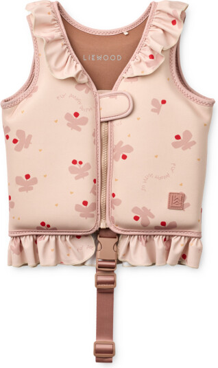 Liewood Dove Swim Vest w Frill Rosa 19 30 G