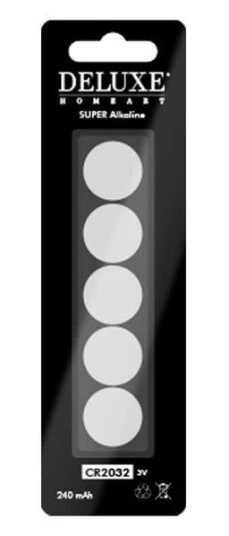 DeluxeHomeart CR2032 Lithium Knappcellsbatteri for LED og Fjernkontroller