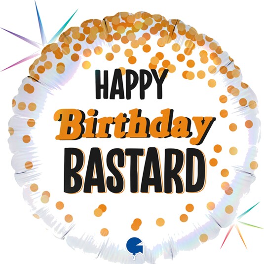 Ballongkungen Folieballong Happy Birthday Bastard G78088