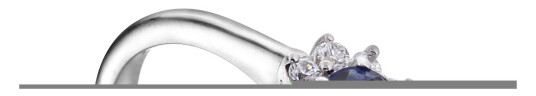 Pan Jewelry, Ring i sølv med blå zirkonia, størrelse 58