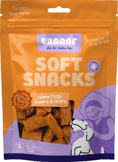 Braaaf Laksepinner Med Gresskar Og Selleri 3 X 85 G Braaaf Laksepinner Med Gresskar Og Selleri 3 X 85 G