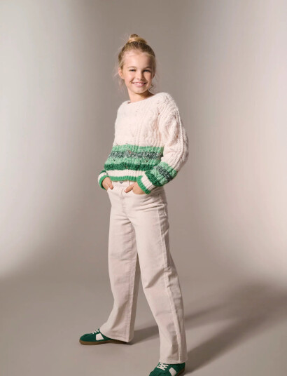 Kids Only Koghope Global Ex Hw Wide Cord Pnt Noos - Cream - 146