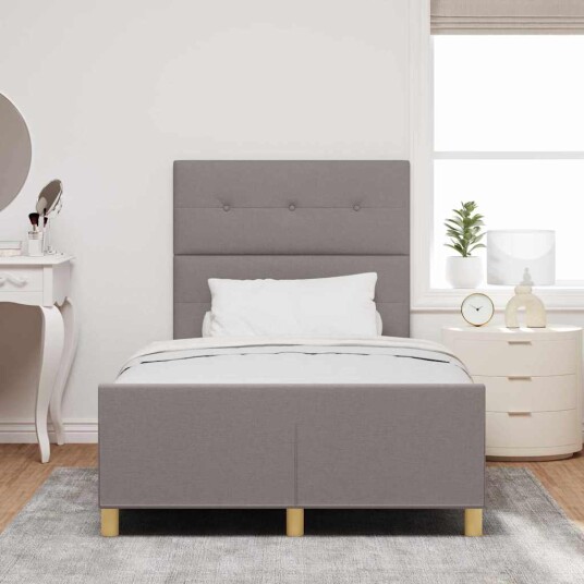 Sengramme Taupe 120x200 cm Stoff 3344722