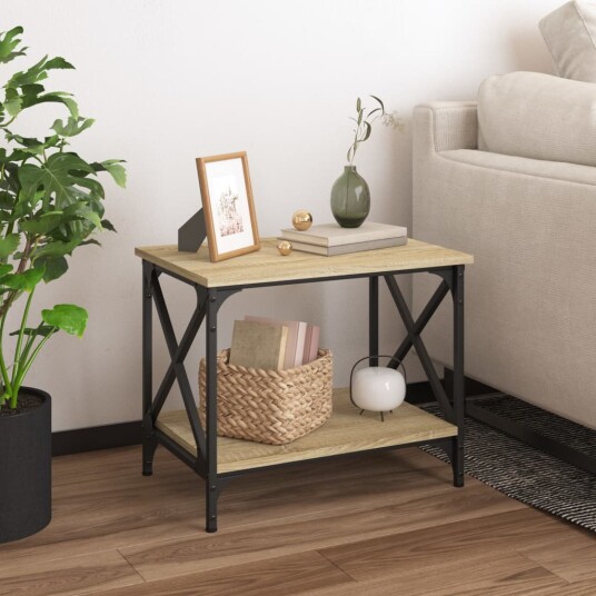 vidaXL Sidebord sonoma eik 55x38x45 cm konstruert tre vidaXL Sidebord sonoma eik 55x38x45 cm konstruert tre