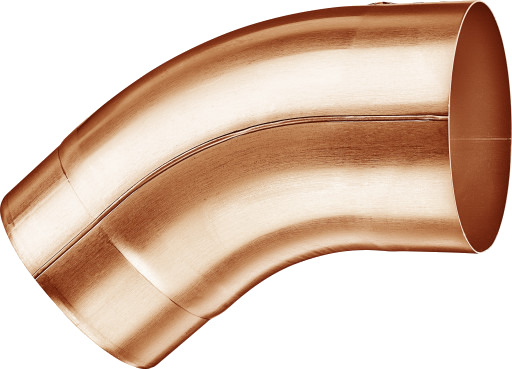 VMZINC bøy 40° 87 mm for rundt kobberrør copper 87 mm 40°