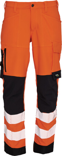 Elka Synlig Xtreme Resirkulerte Arbeidsbukser - Hi-Viz Oransje/Svart - 68
