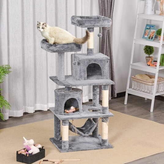 Klatretre For Katt Med Grotte Og Sisal 145 cm