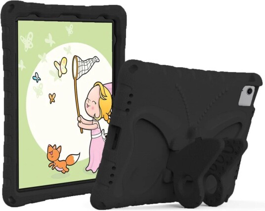 EIDERWOOD iPad Air 11" 2024 Butterfly Kickstand Barnedeksel - Svart EIDERWOOD iPad Air 11" 2024 Butterfly Kickstand Barnedeksel - Svart