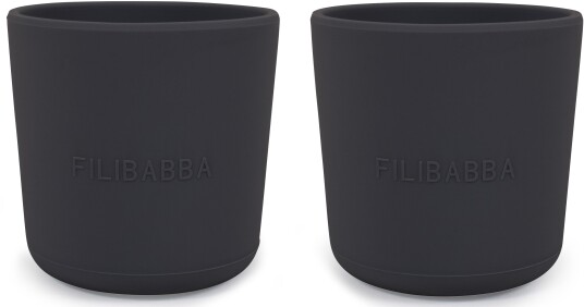 FILIBABBA 2-pack Silicone Krus Steingrå
