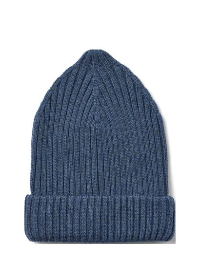 Wheat Beanie Topper - Navy - 1-3Y