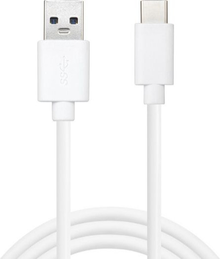 Sandberg USB-C til USB-A Kabel 1m 3.2 Gen 2 Hvit